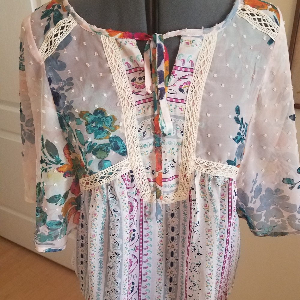 New Directions Sheer Summer Blouse